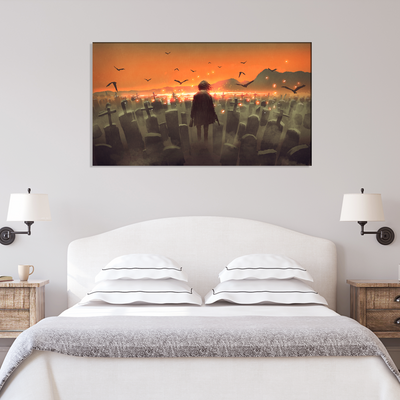Drunk Man In A Burial Sites Canvas Wall Painting
