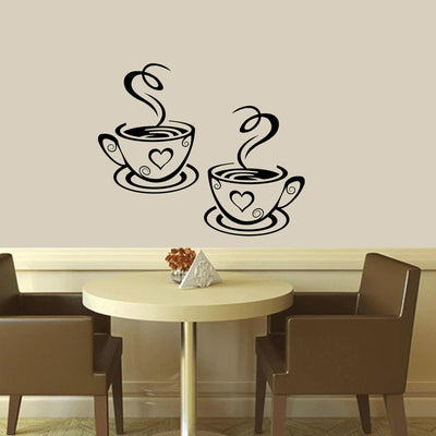 Coffee Cups High Quality Wall Sticker