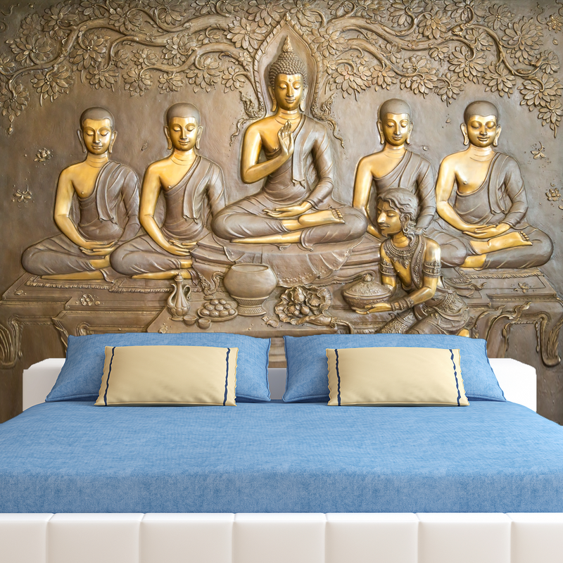 Buddha Printed Digitally Printed Wallpaper