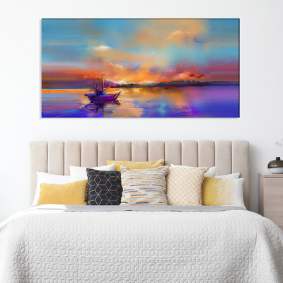 Multicolored Abstract Canvas Wall Painting