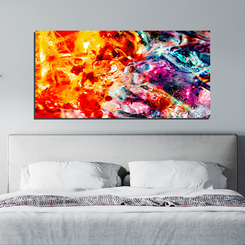 Glittery Fluid Abstract Canvas Wall Painting