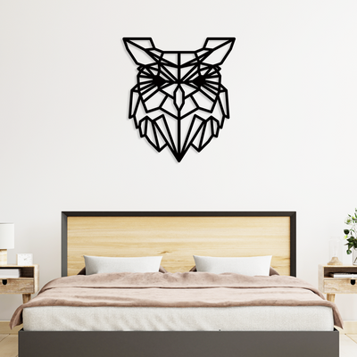 Geometrical owl Wooden Wall Hanging, Wooden Wall Decoration