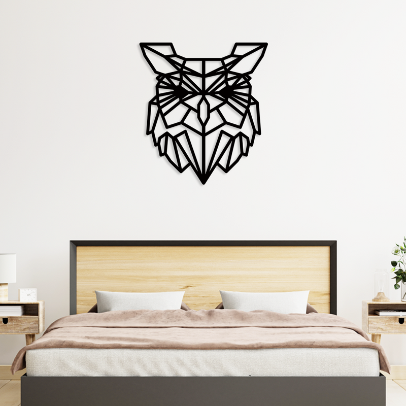 Geometrical owl Wooden Wall Hanging, Wooden Wall Decoration