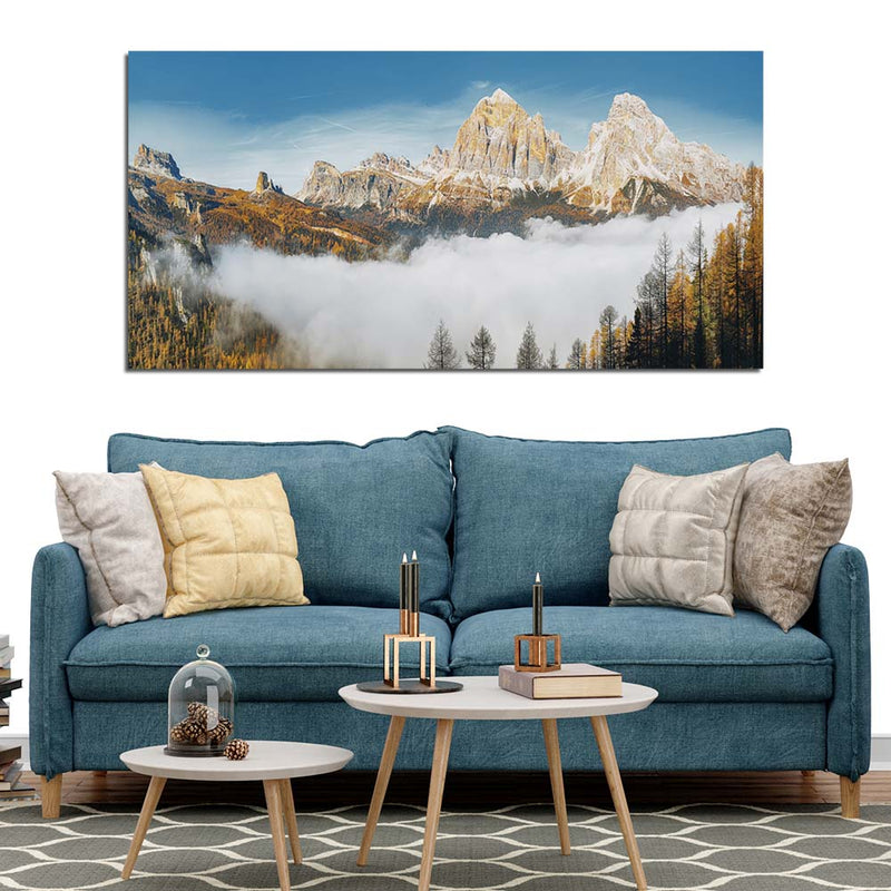 Hill And Clouds Scenery Canvas Wall Painting