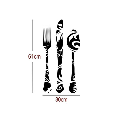 Designs on Cutlery Wall Sticker Premium Quality Vinyl