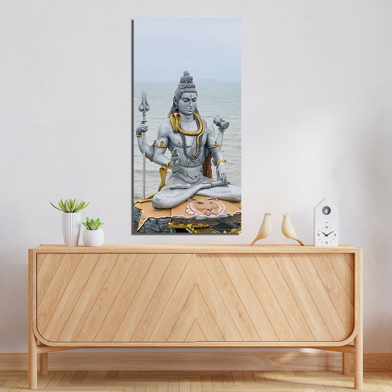 Lord Shiva Print On Canvas Wall Painting