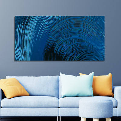 3D Blue Abstract Canvas Wall Painting