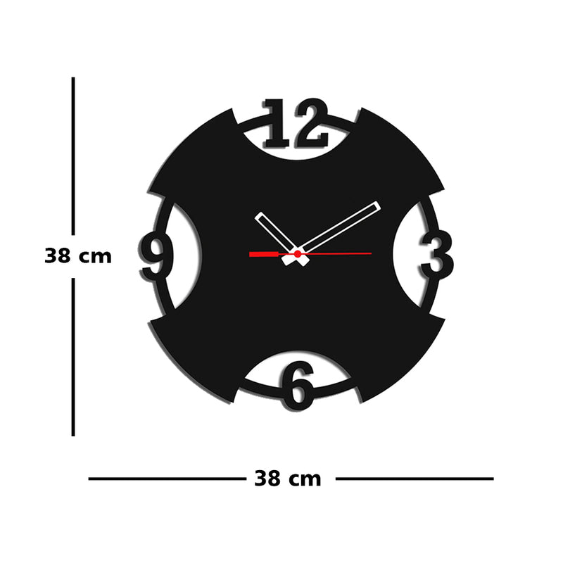 Numeric on Circle Design Wood Analog Wall Clock