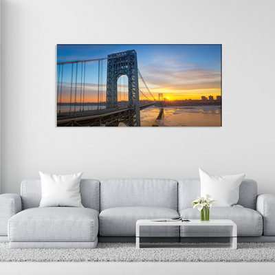 Golden Gate Bridge During Sunset Canvas Wall Painting