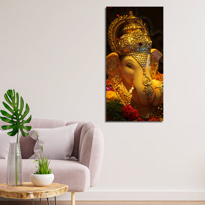 Lord Ganesha Print On Canvas Wall Painting