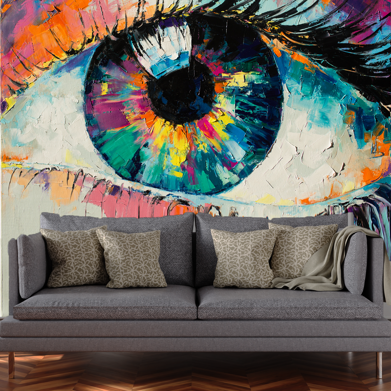 Beautiful Eyes Modern Design Digitally Printed Wallpaper