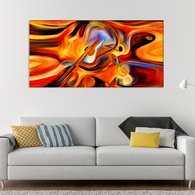 Abstract Guitar Canvas Wall Painting