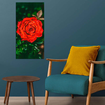 Beautiful Red Rose Print On Canvas Wall Painting