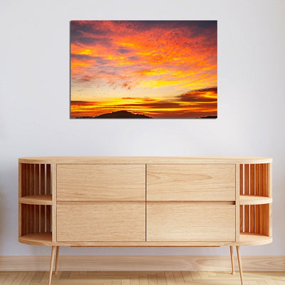 Golden View In Sunset Canvas Wall Painting