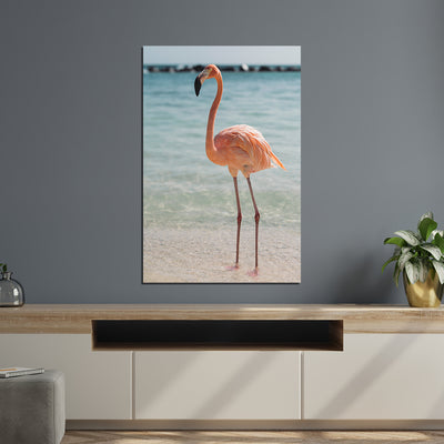 Flamingo Print On Canvas Wall Painting