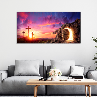 Miracle At The Cross Canvas Wall Painting