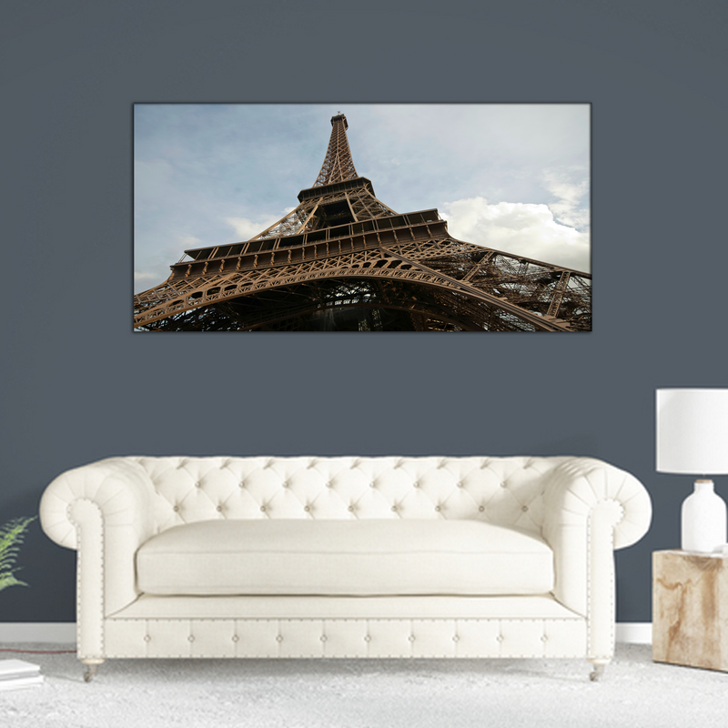 Closeup Shoot Of Eiffel Tower Canvas Wall Painting