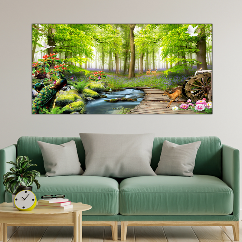 Beautiful Forest Scenery Canvas Wall Painting