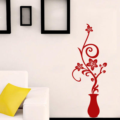 Flower Pot Premium Quality Wall Sticker