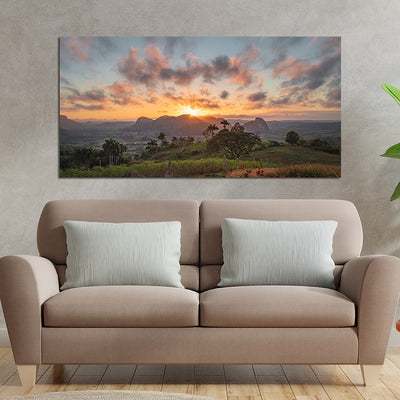 Beautiful View In Sunset Print On Canvas wall painting