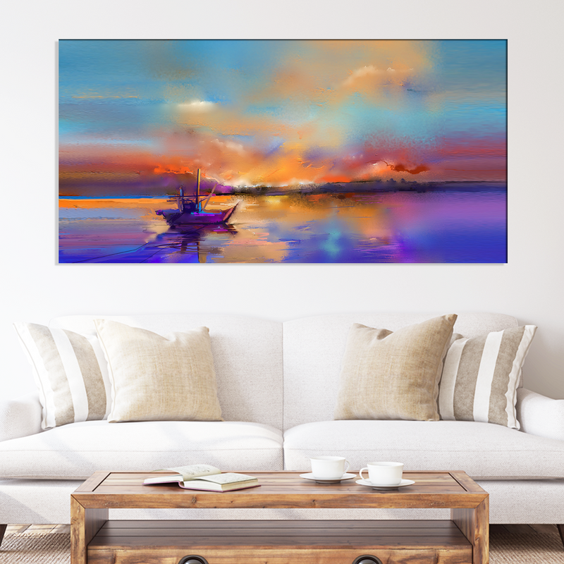 Multicolored Abstract Canvas Wall Painting