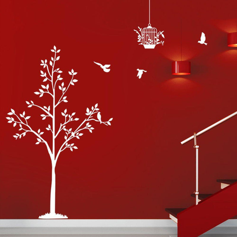 Cage & Tree Wall Sticker for Living Room Premium Quality Vinyl