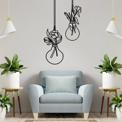 Hanging Flower Pots High Quality Wall Sticker