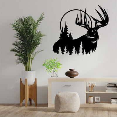 Deer in Forest High Quality Wall Sticker