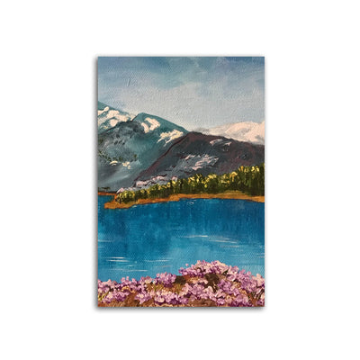 Mountain River Sketch  Canvas Wall Painting