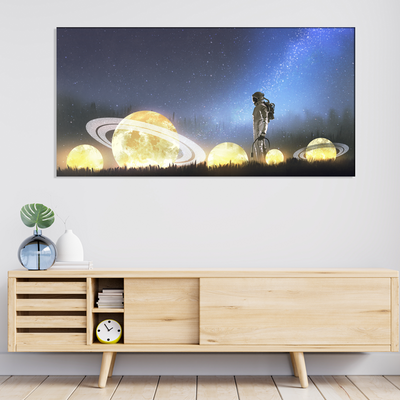 Astronaut and Space Canvas Wall Painting