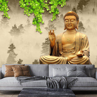 Buddha Museum Digitally Printed Wallpaper