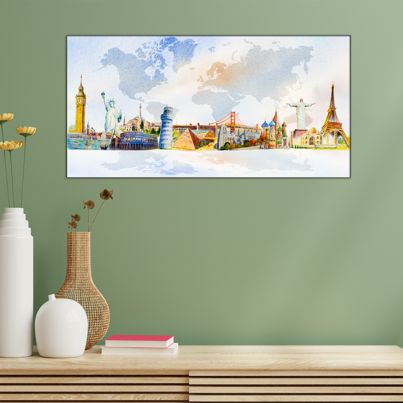 Big Panoramic Famous Monument Canvas Wall Painting