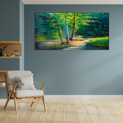 Green Forest Canvas Wall Painting
