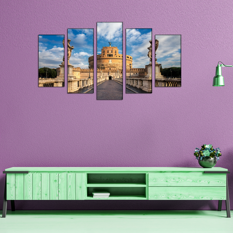 Adrian Park Monument Art Wall Painting- With 5 Frames