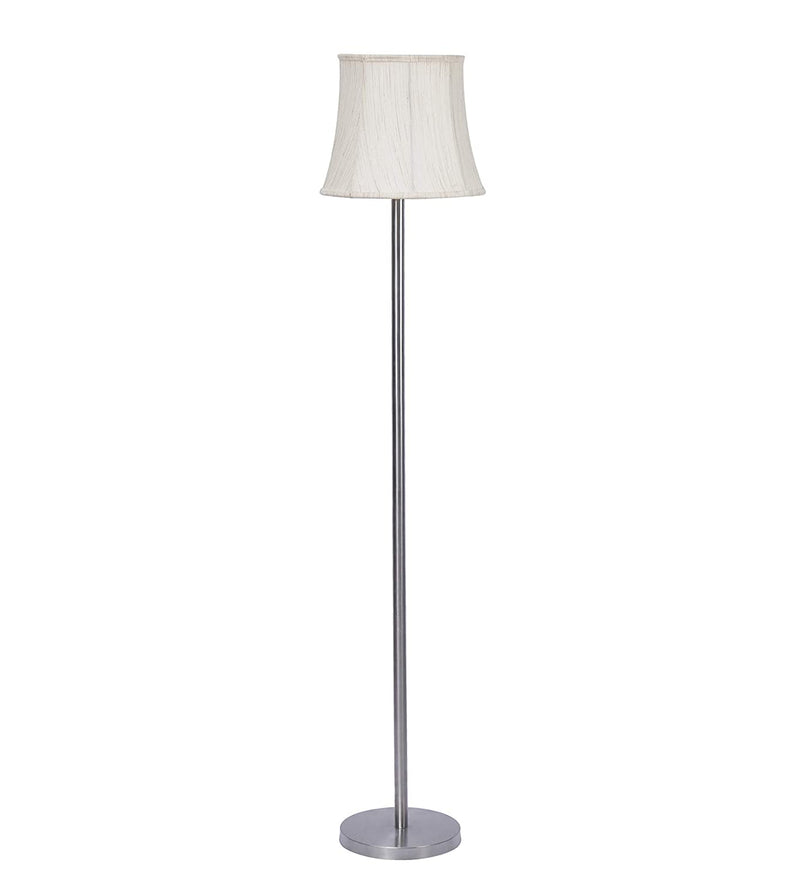 Cotton Soft Back Designer Steel Floor Lamp for Home Decor (Off White Medium)