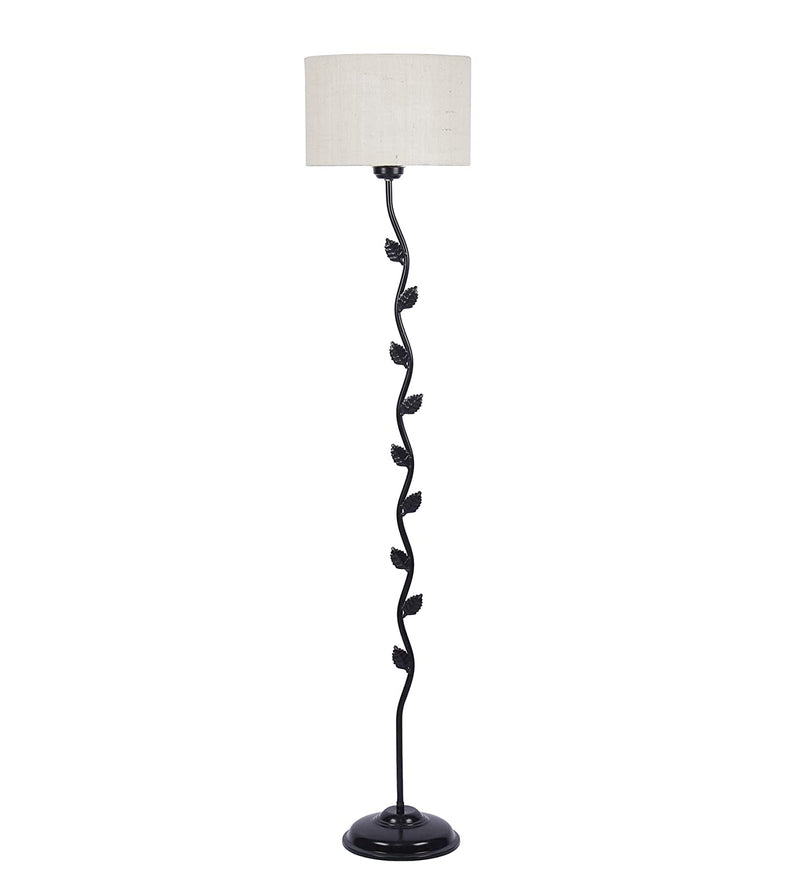 Metal Floor Lamp with Base and Shade, White, Pack of 1 Floor Lamp Stand,1 Base, 1 Shade