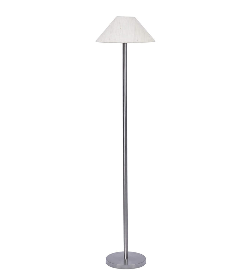 Off-White Designer Steel Floor Lamp for Home Decor (13" Off-White, Medium)