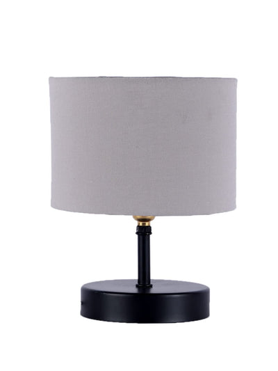Iron Table lamp with Grey Cotton Shade