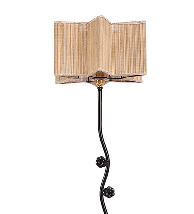 Bamboo Star Flower Iron Floor Standing Lamp (Natural)