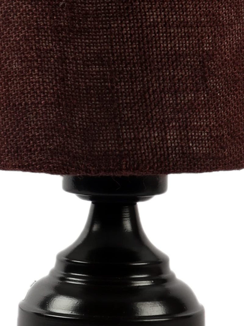Brown Jute Table lamp with Iron Base