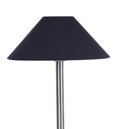 Black Cotton Designer Steel Floor Lamp for Home Decor (13" Black,)