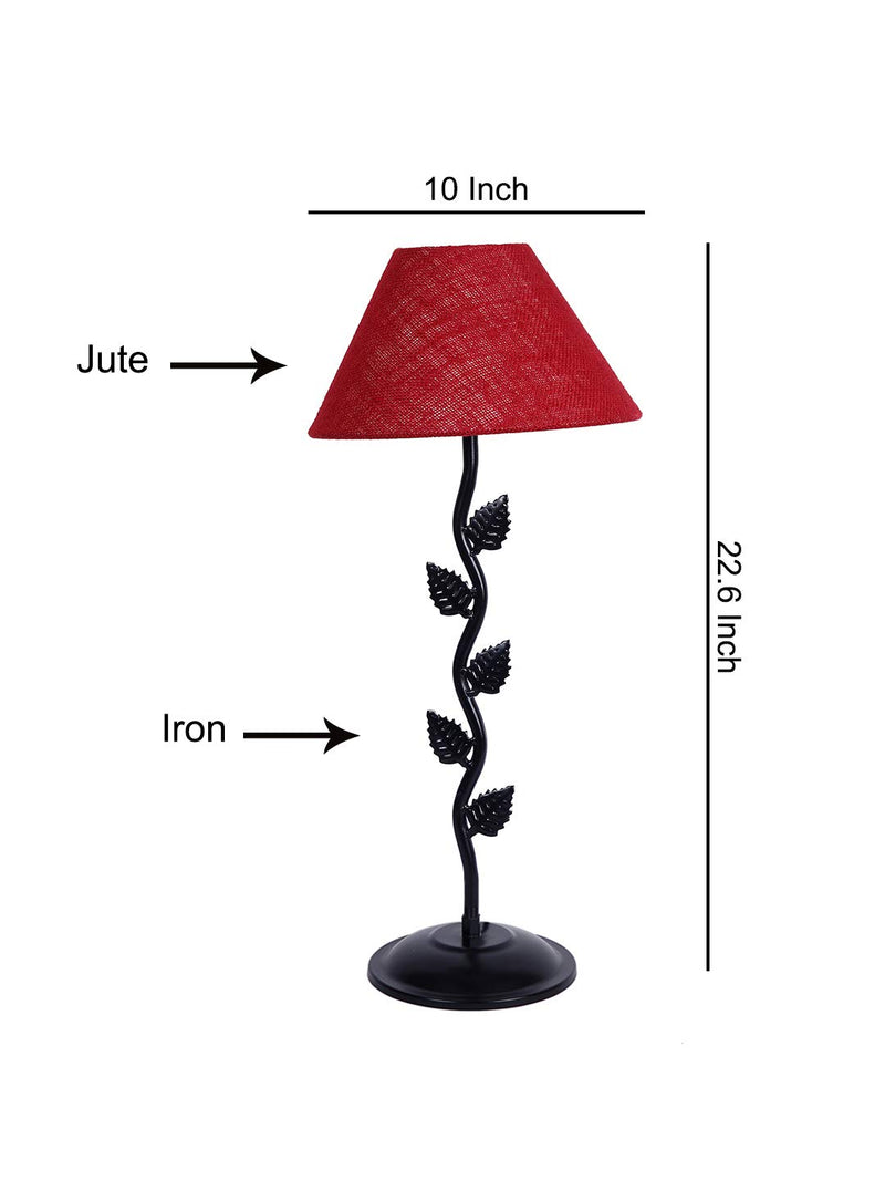 Maroon Jute Leaf Table lamp