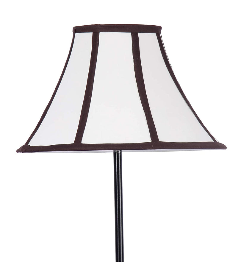 Cotton Soft Back Designer Wrought Iron Floor Lamp for Home Decor (Off White Medium)