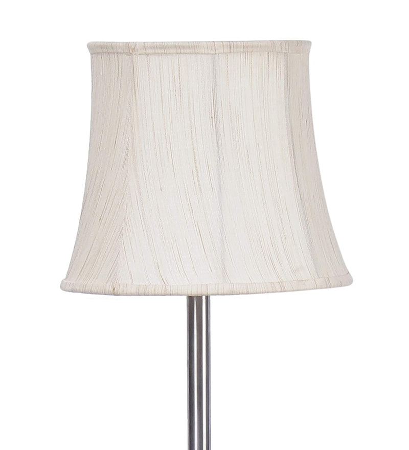 Cotton Soft Back Designer Steel Floor Lamp for Home Decor (Off White Medium)