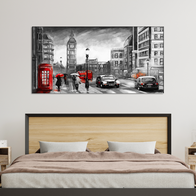 Grey-Scale Illustration Canvas Wall Painting