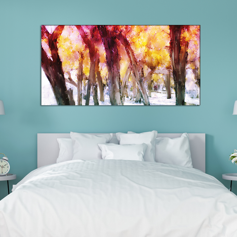 Forest Trees Abstract Scenery Canvas Wall Painting