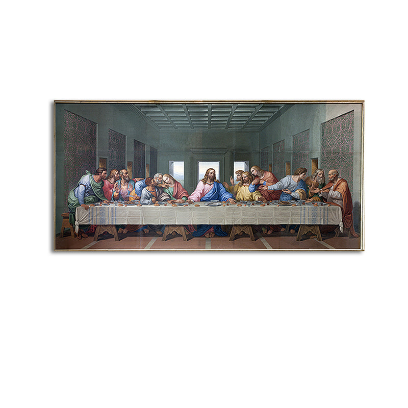 Jesus Vienna - Mosaic of Last Supper by Giacomo Raffaelli Canvas Wall Painting