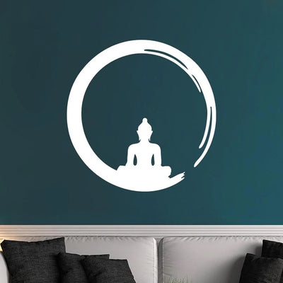 Buddha inside Zen Circle Wall Sticker