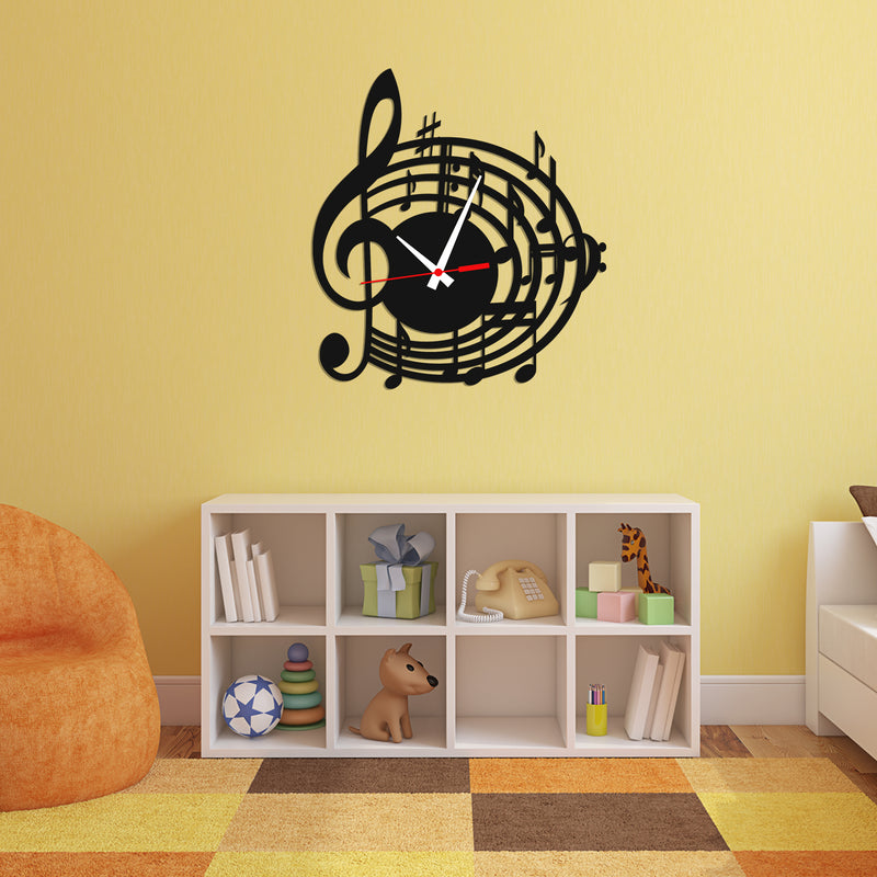 Melody Design Wood Analog Wall Clock