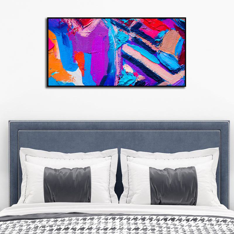 Colorful Abstract Floating Frame Canvas Wall Painting